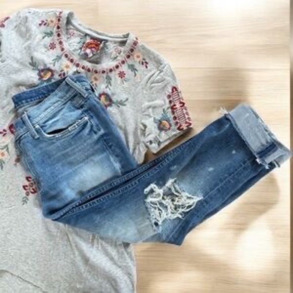 MOTHER The Dropout Fray Women's Jeans in Reckless (29) - Picture 2 of 10